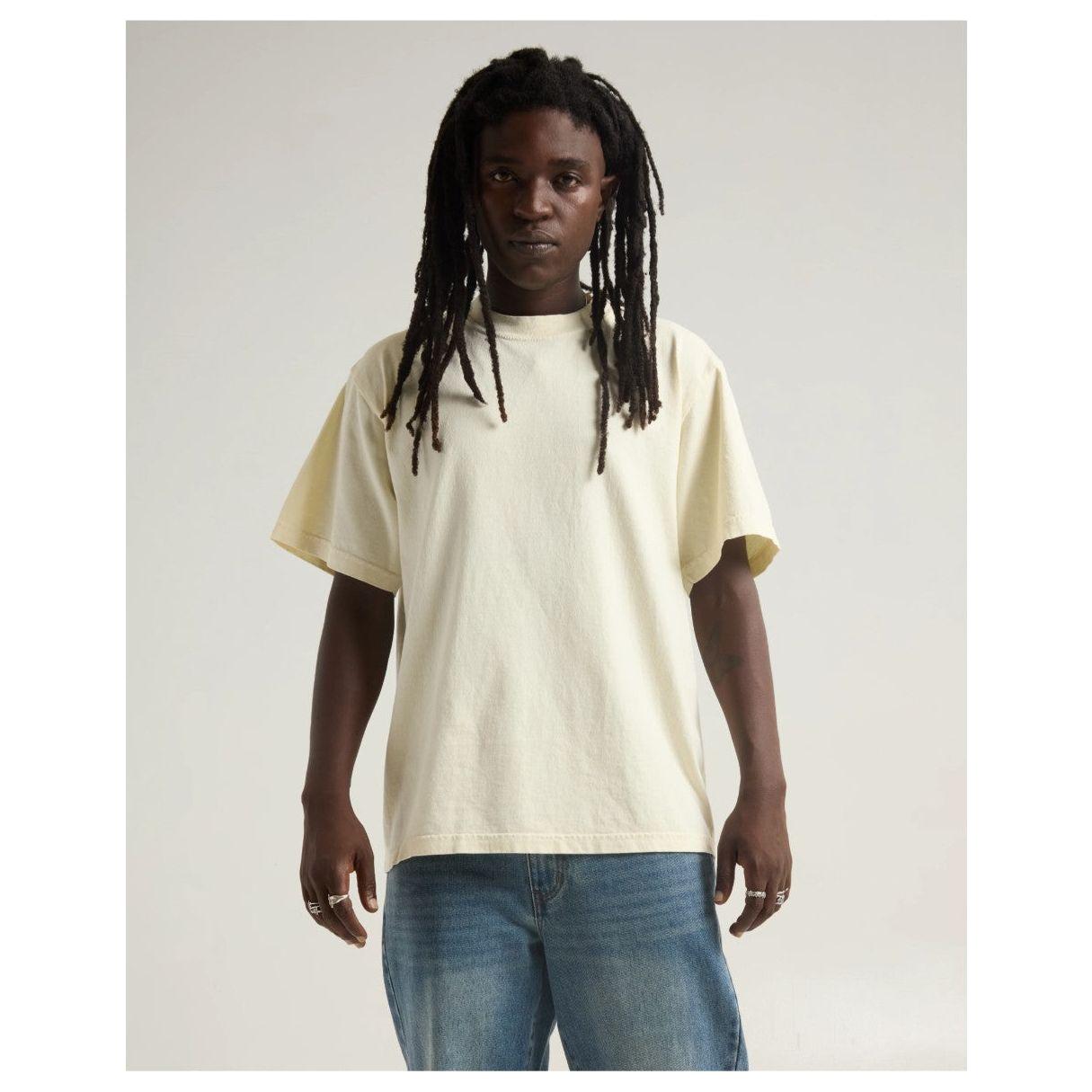 Shaka Wear Mens Garment Dyed 7.5 oz Max Heavy Weight Cotton Crewneck T-Shirt