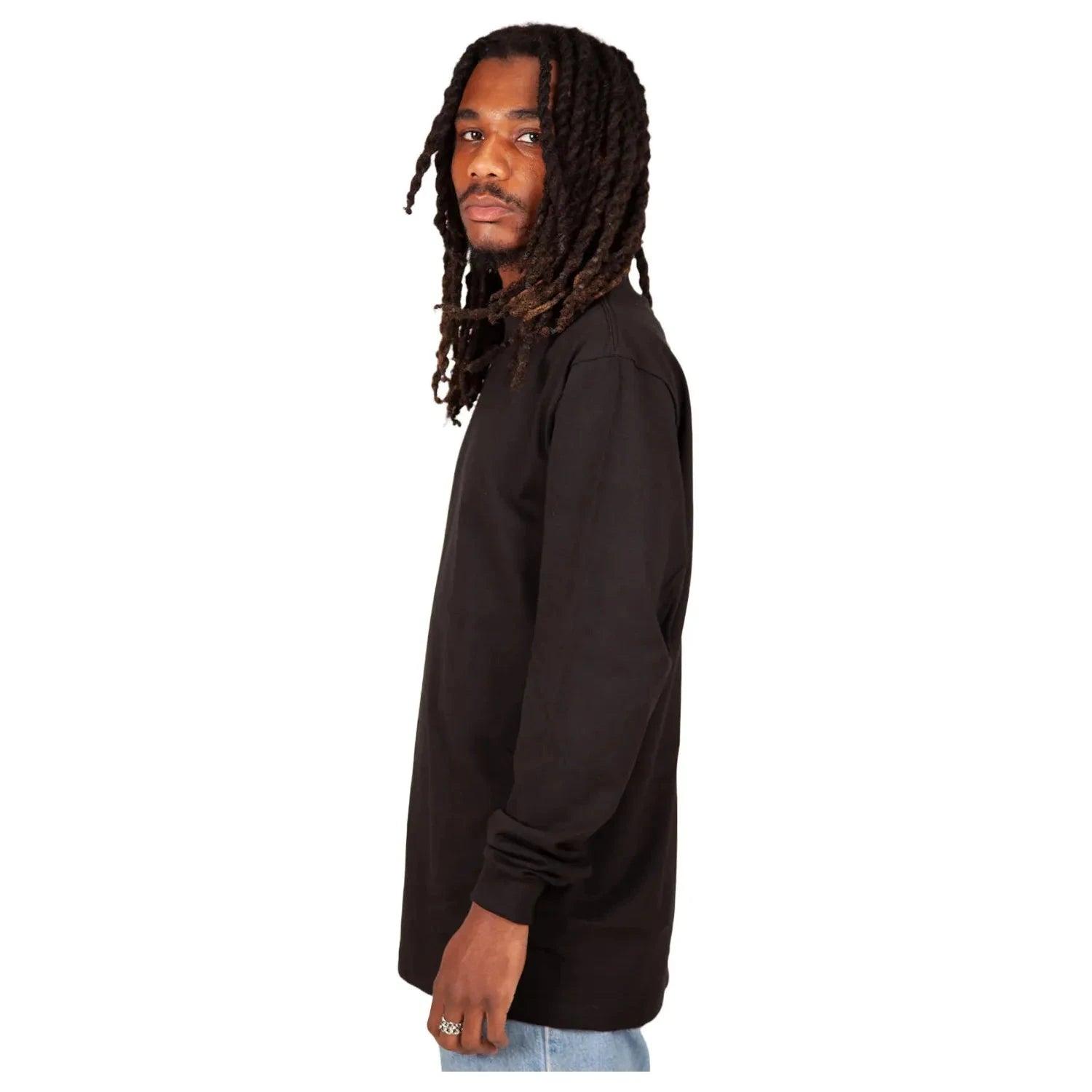 Shaka Wear Long Sleeve Heavyweight Cotton T-Shirt – Max Heavy 7 Ounce Crew Neck Tee Top