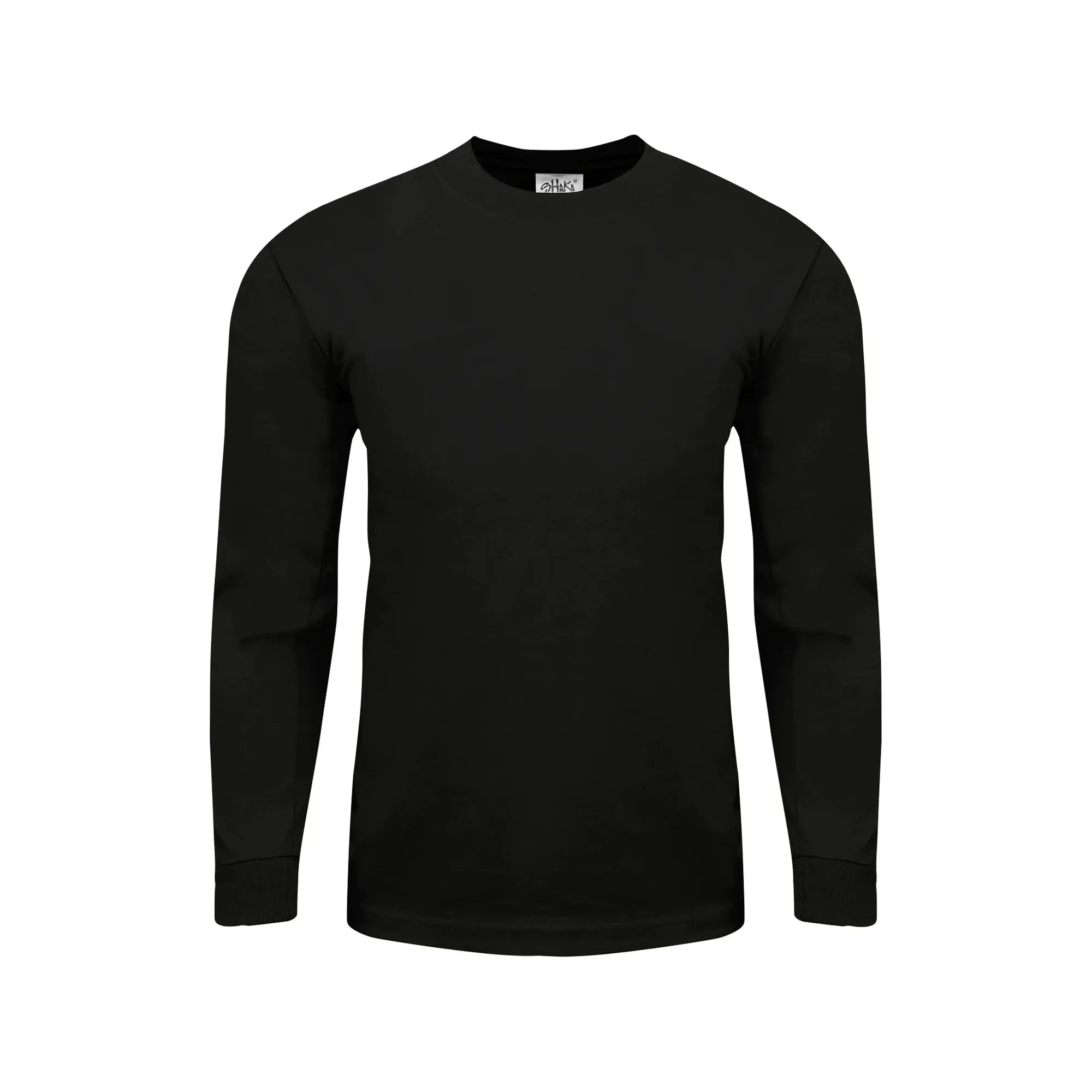 Shaka Wear Long Sleeve Heavyweight Cotton T-Shirt – Max Heavy 7 Ounce Crew Neck Tee Top