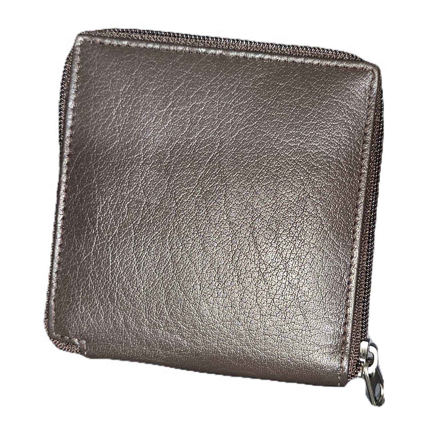 RFID Blocking Zipper Leather Wallet for Secure Storage