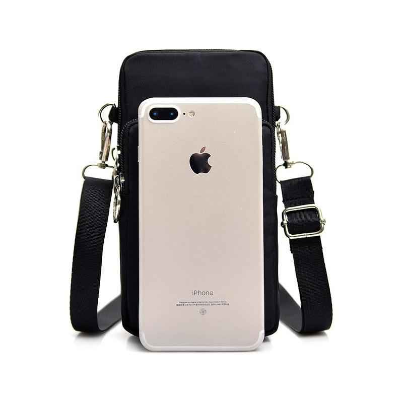 Waterproof RFID Crossbody Phone Purse Holder Wallet Casual Sports Pouch Mini Black SK