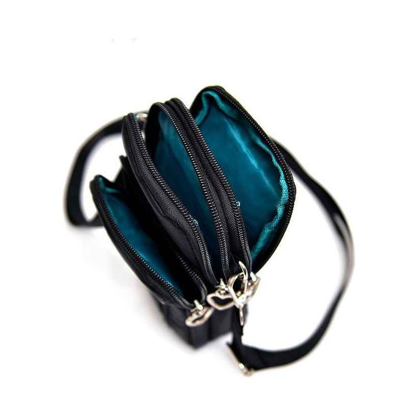 Waterproof RFID Crossbody Phone Purse Holder Wallet Casual Sports Pouch Mini Black SK