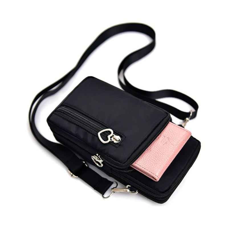 Waterproof RFID Crossbody Phone Purse Holder Wallet Casual Sports Pouch Mini Black SK