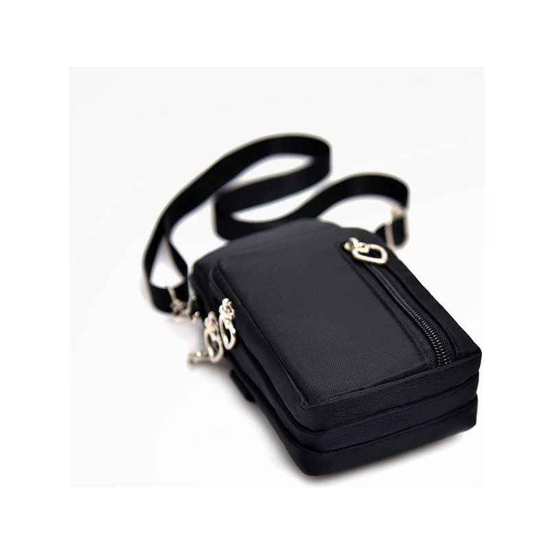 Waterproof RFID Crossbody Phone Purse Holder Wallet Casual Sports Pouch Mini Black SK