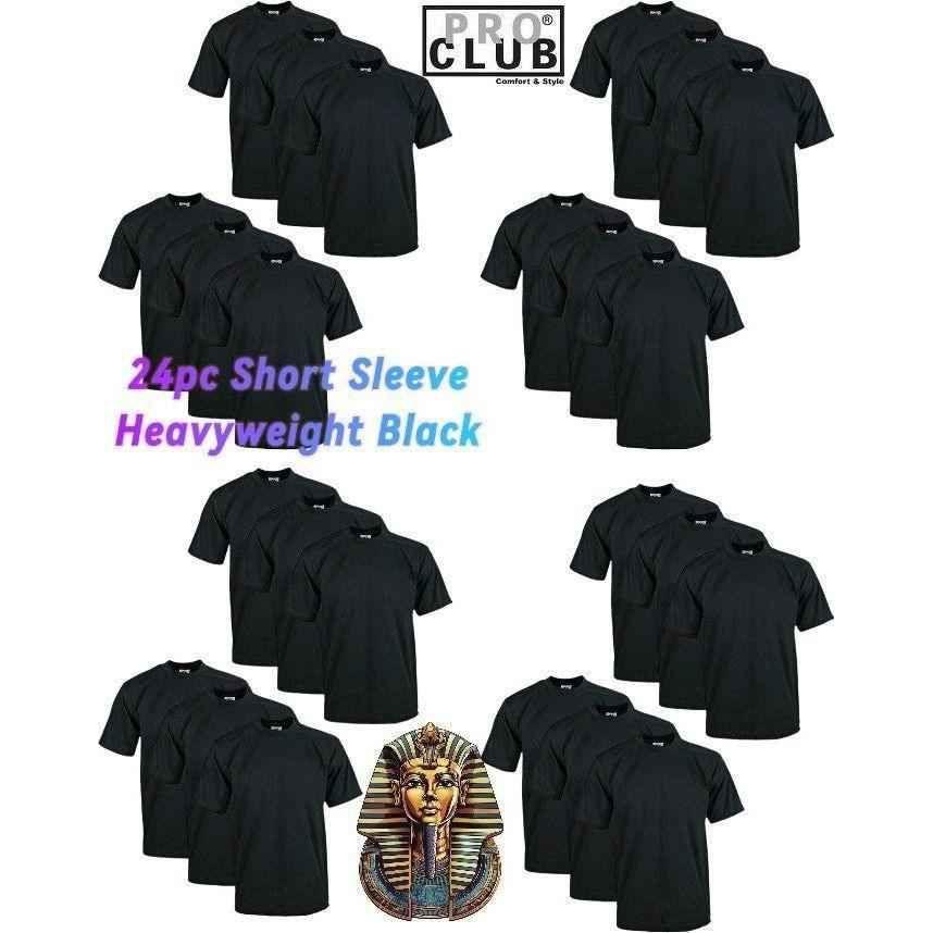 24 Pro Club Heavyweight T-Shirts Men's Short Sleeve