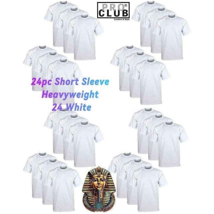 24 Pro Club Heavyweight T-Shirts Men's Short Sleeve