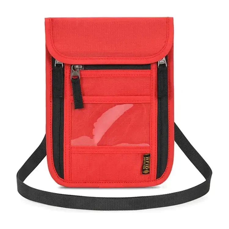 JUNLETU RFID Blocking Passport Storage Bag - Waterproof Nylon Travel Bag for Cards and Phone