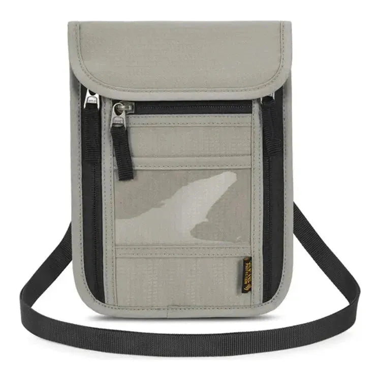 JUNLETU RFID Blocking Passport Storage Bag - Waterproof Nylon Travel Bag for Cards and Phone