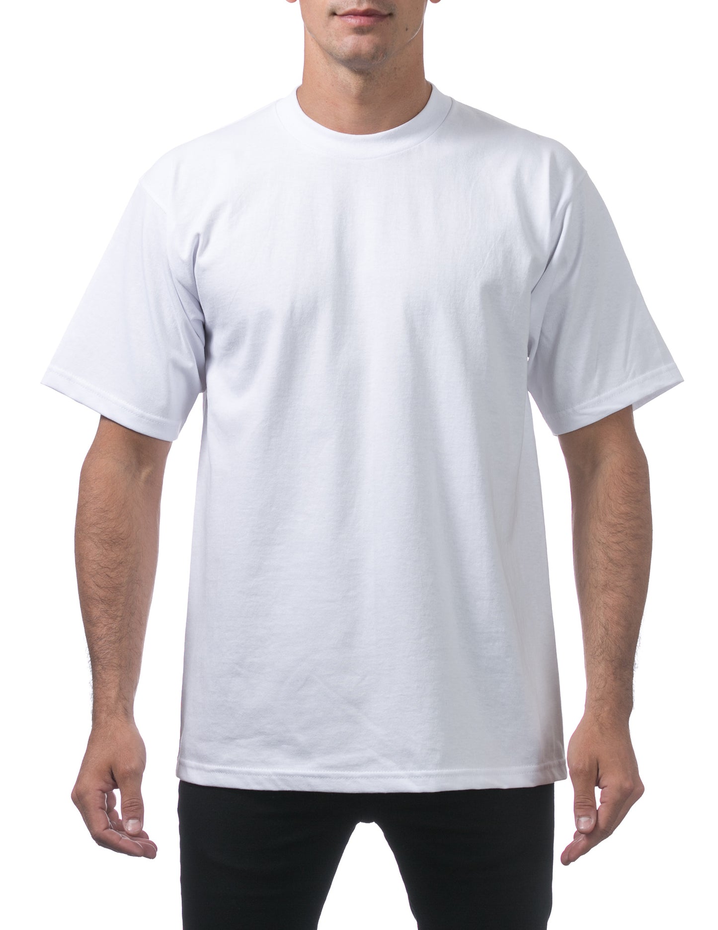 6 Pack Pro Club Men's Heavyweight Short Sleeve T-Shirt