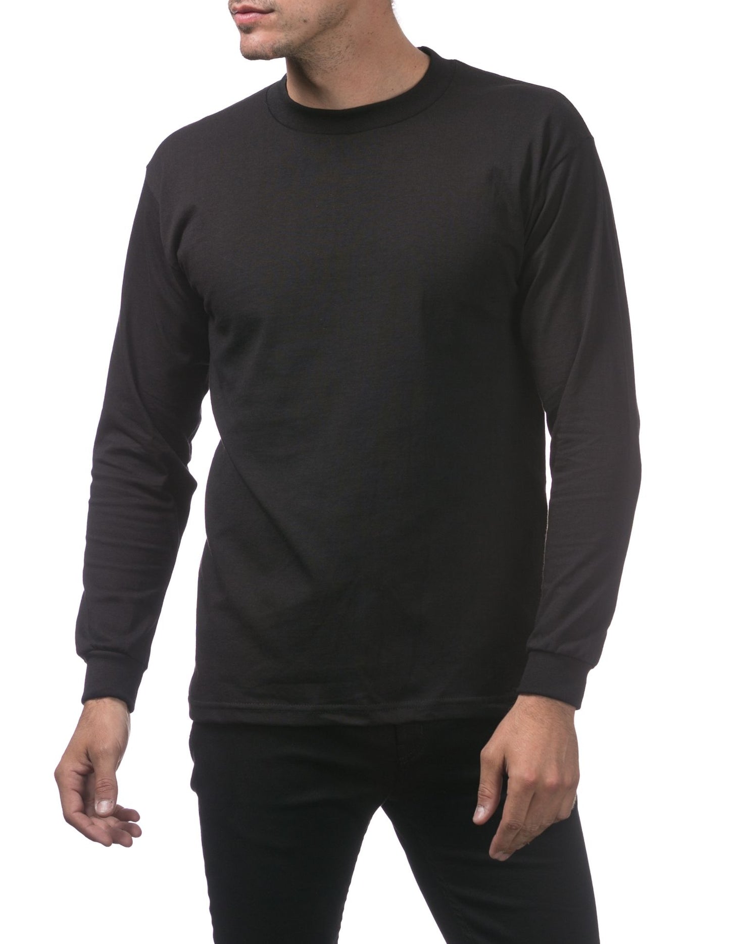 3 Pack Pro Club Men's Heavyweight Long Sleeve T-Shirt