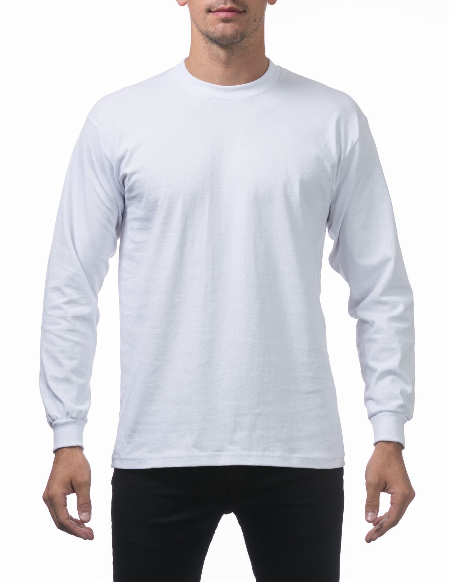 3 Pack Pro Club Men's Heavyweight Long Sleeve T-Shirt