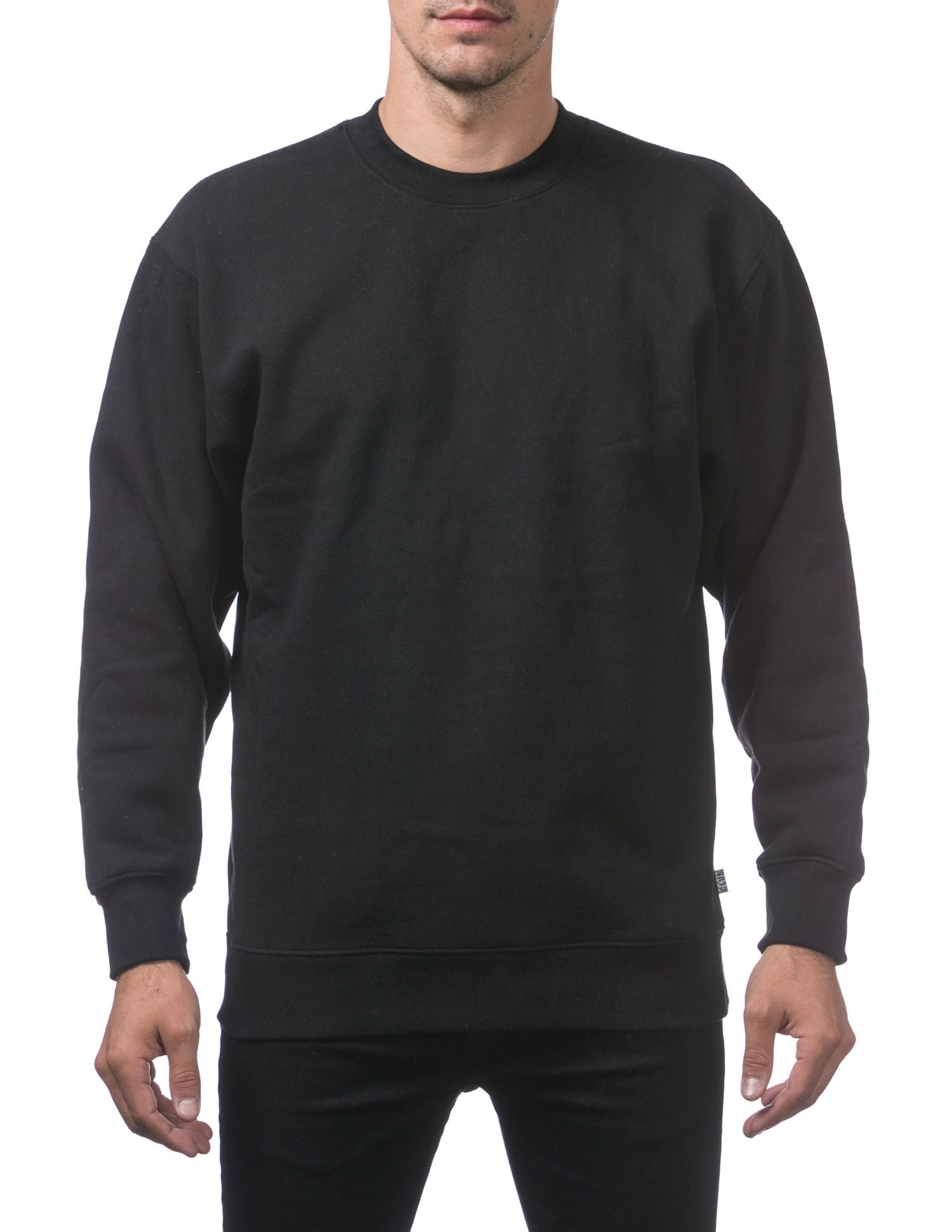 Pro Club Men's Plain Blank Crew Neck Fleece Pullover Sweater