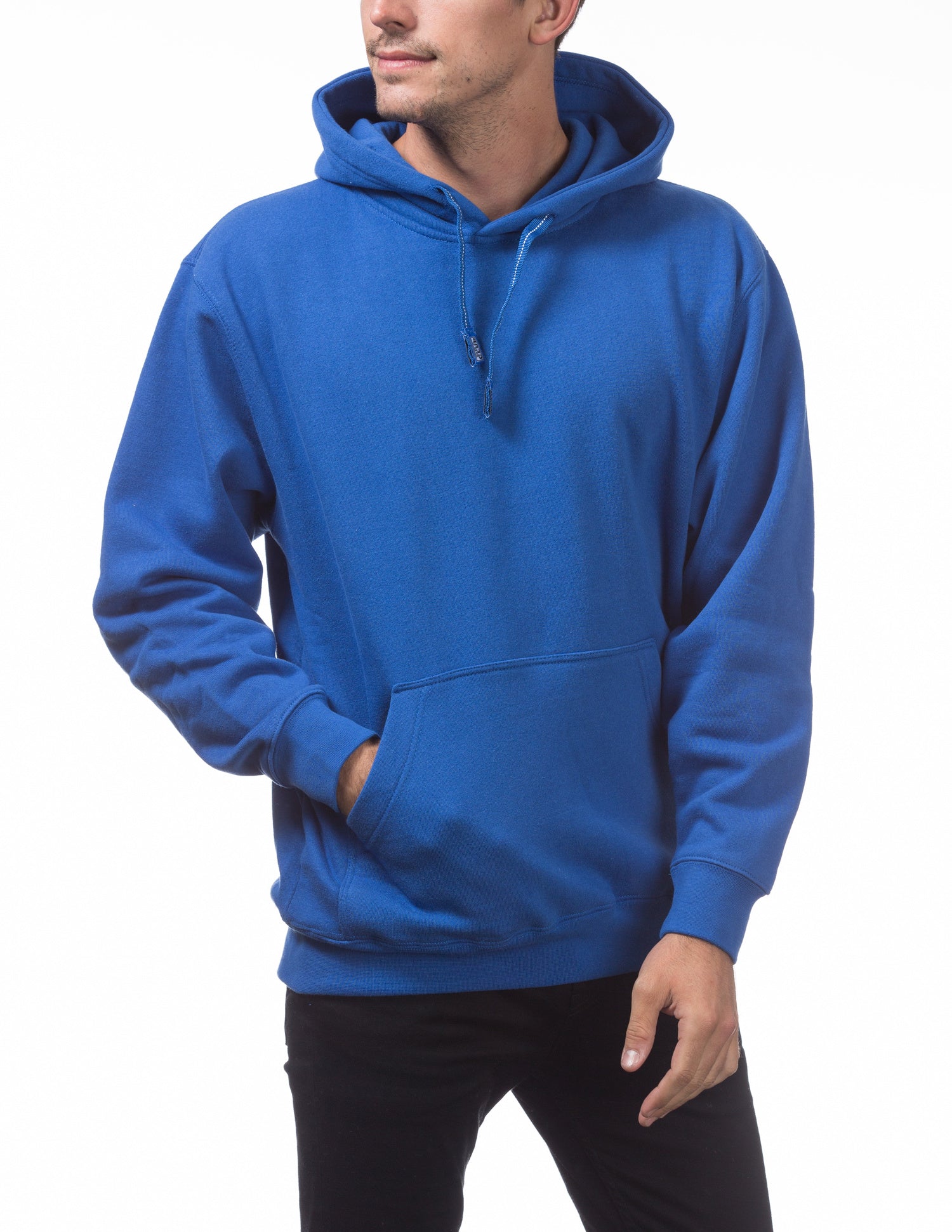 Pro Club Men's Heavyweight Pullover Fleece Hoodie red , blue