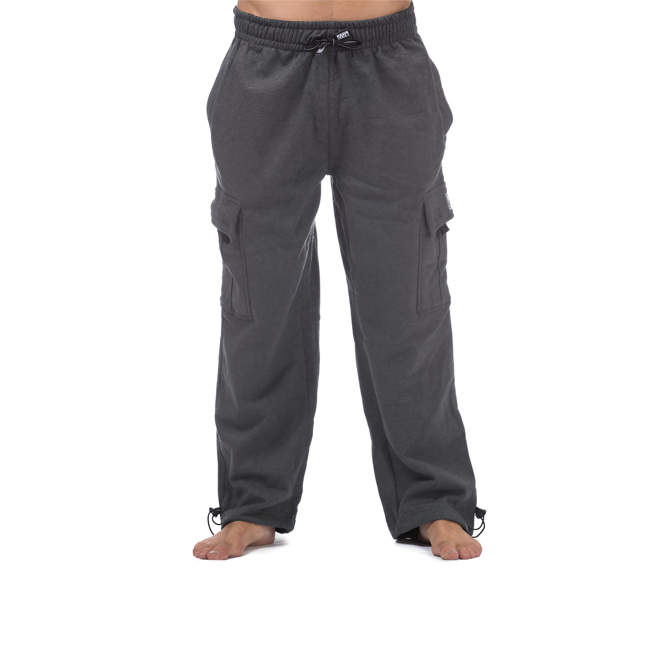 Pro Club Men's Cargo Sweatpants Cotton Casual Menswear Pocket