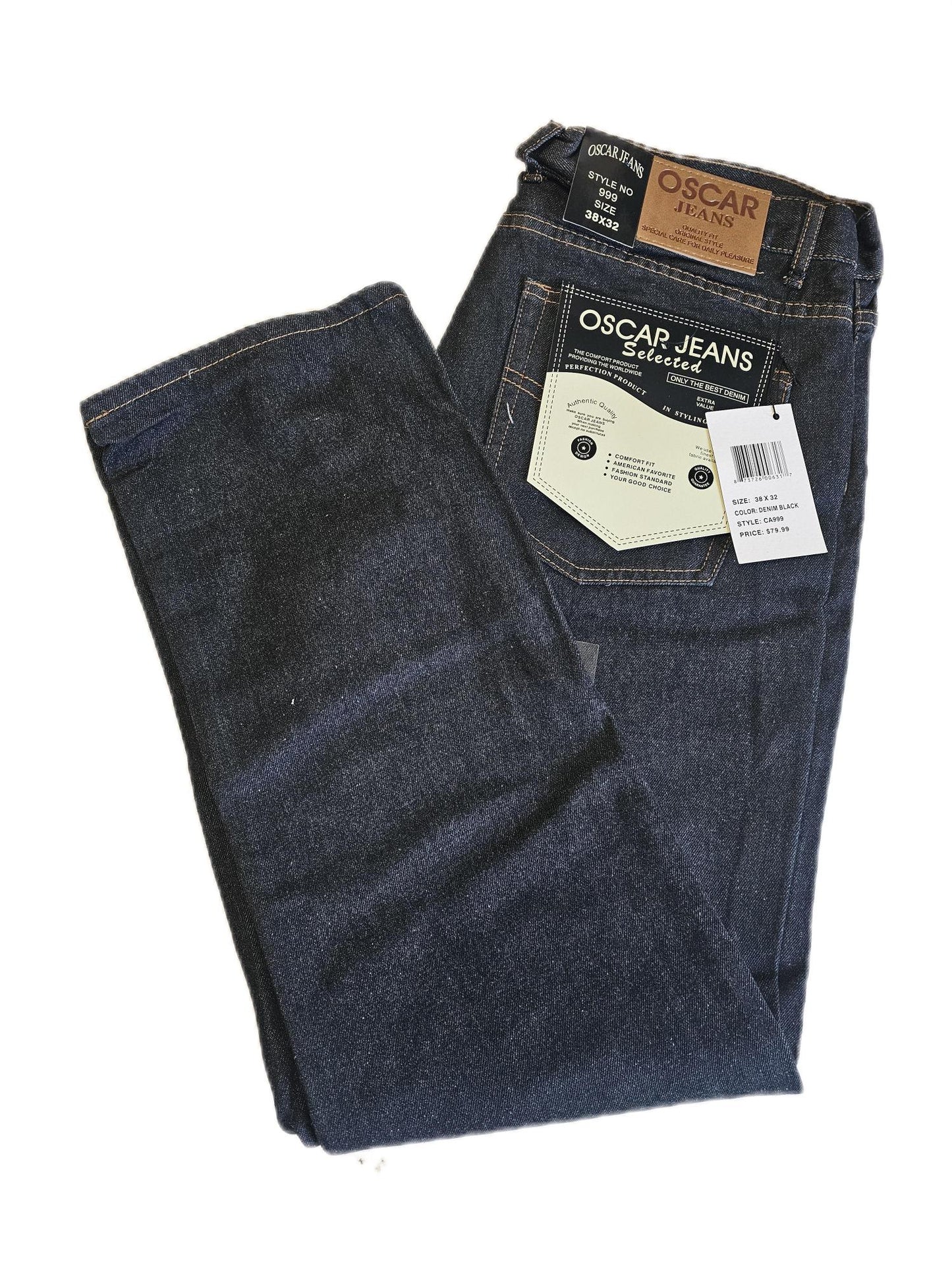 Men's Denim OSCAR Jeans Pants Premium Cotton Classic  Leg Fit CA999 Bottom Pants Regular