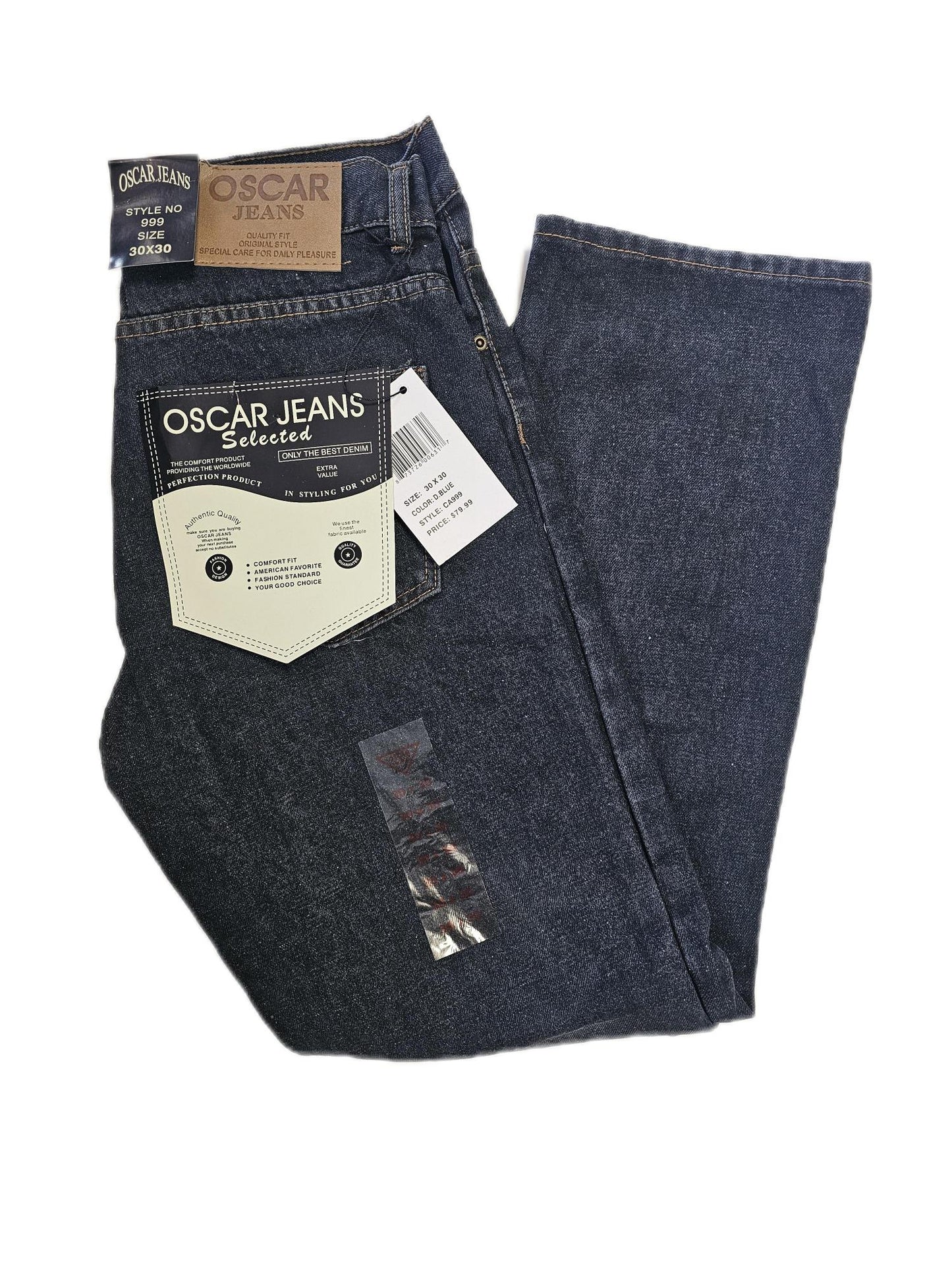 Men's Denim OSCAR Jeans Pants Premium Cotton Classic  Leg Fit CA999 Bottom Pants Regular