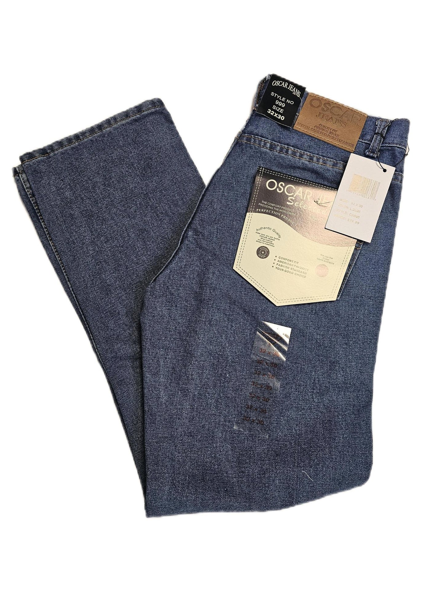 Men's Denim OSCAR Jeans Pants Premium Cotton Classic  Leg Fit CA999 Bottom Pants Regular