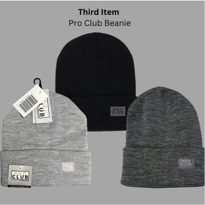 Pro Club Menswear Stylish Surprise Mystery Gift Bundle - Streetwear Style Male Clothing Set, Basic Fitted Plain Cotton Zip-Up Jacket, Sweatpants, 19Color Shirts, Trunks, Briefs, 1 Boxers/Socks, 1 Beanie (Unboxing Included, Mensfashion)