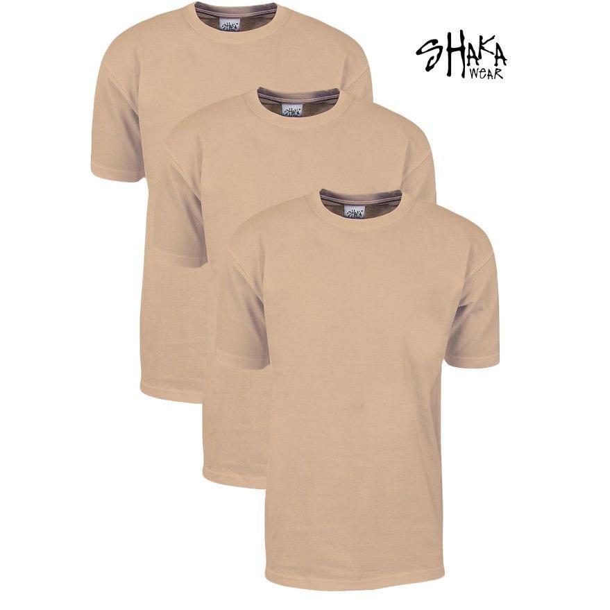 3 Shaka Wear SHASS Adult 6 oz., Active Short-Sleeve Crewneck T-Shirts, Cotton, Tee,Fit,Top