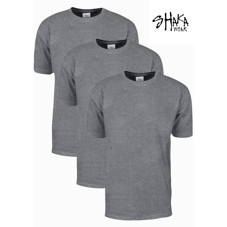 3 Shaka Wear SHASS Adult 6 oz., Active Short-Sleeve Crewneck T-Shirts, Cotton, Tee,Fit,Top