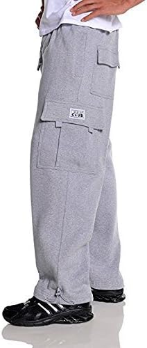 Pro Club Men's Cargo Sweatpants Cotton Casual SSK Menswear Pocket