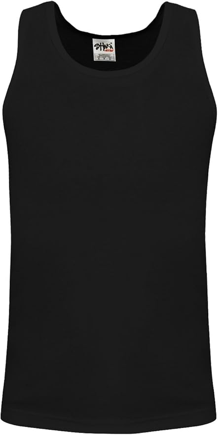 Shaka Wear Men's Basic Sleeveless Tank Top Cotton Solid Muscle Workout T-Shirt Undershirt Activewear