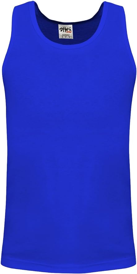 Shaka Wear Men's Basic Sleeveless Tank Top Cotton Solid Muscle Workout T-Shirt Undershirt Activewear