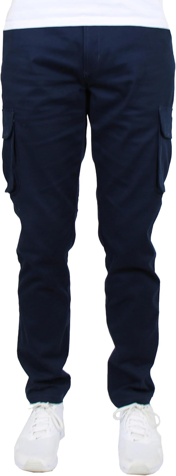 3-Pack Men's Flex-Stretch one size dowen for perfect fit  Cotton Cargo Pants 31-Inch Inseam - Comfortable Durable Plain Design in Black Khak