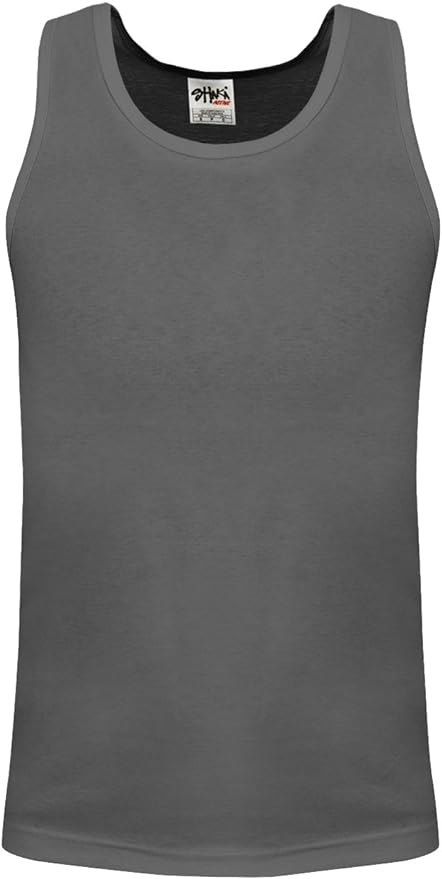 Shaka Wear Men's Basic Sleeveless Tank Top Cotton Solid Muscle Workout T-Shirt Undershirt Activewear