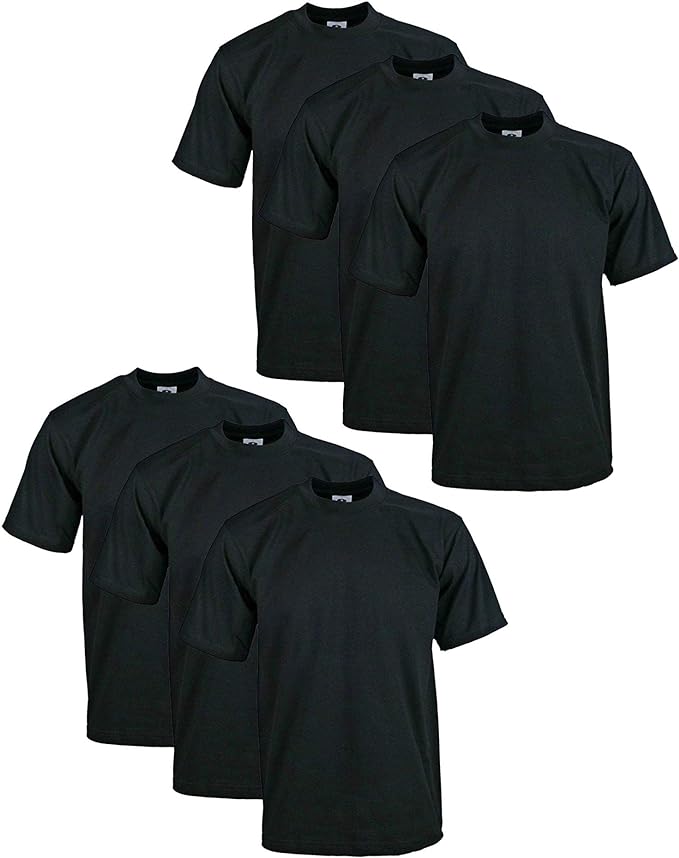 12 Pack Pro Club Men's Heavyweight Short Sleeve T-Shirt