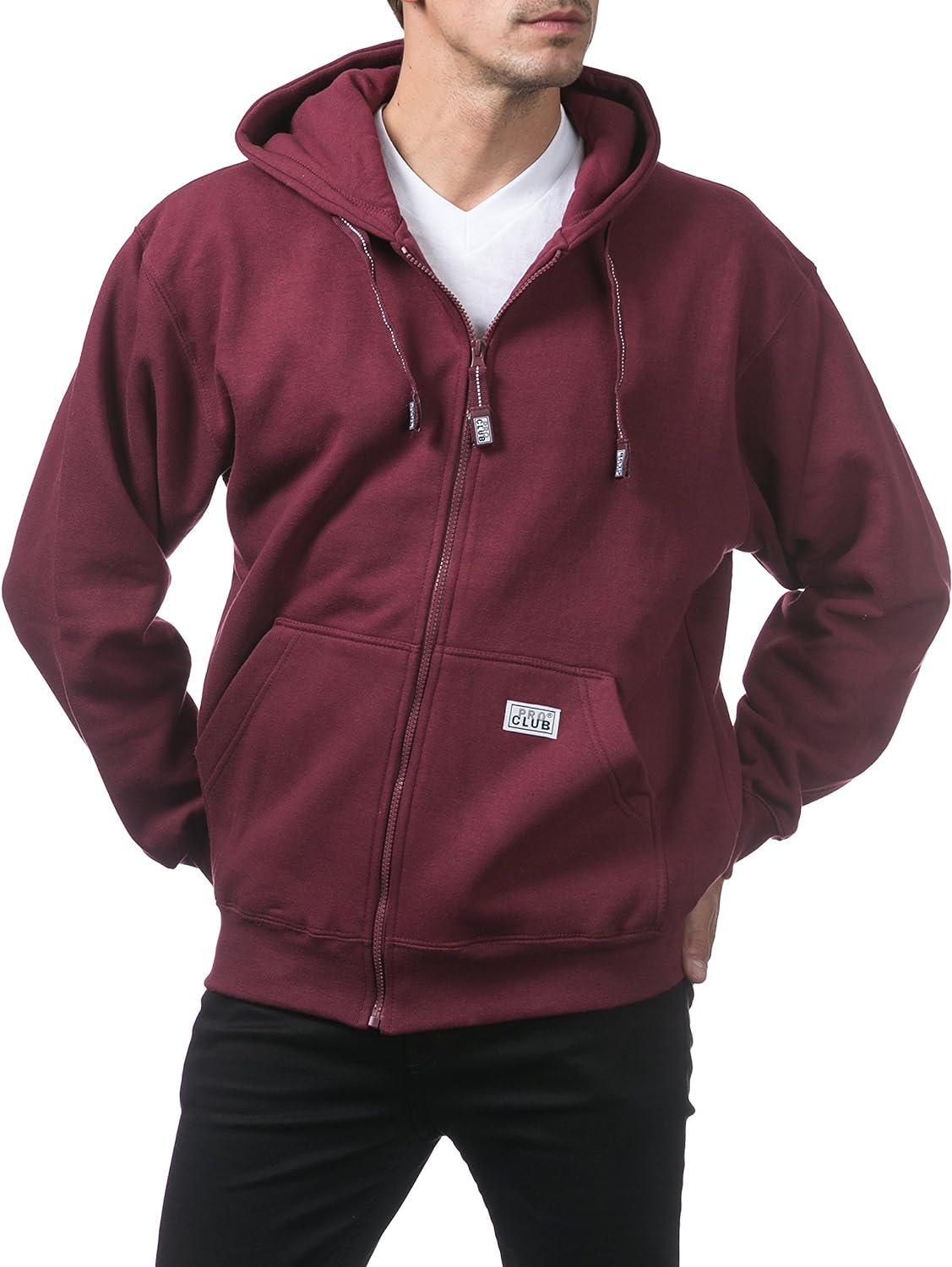 Live Pro Club Men's Hoodie with  Full Zip, Front Pockets,