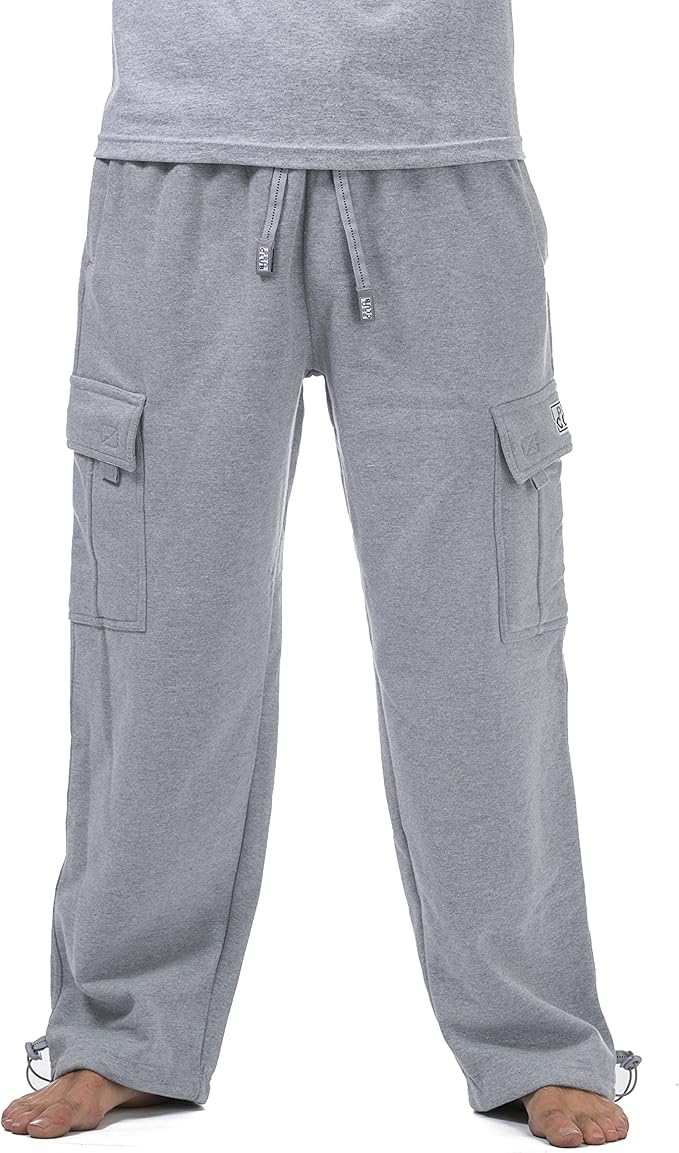 Pro Club Men's Cargo Sweatpants Cotton Casual SSK Menswear Pocket