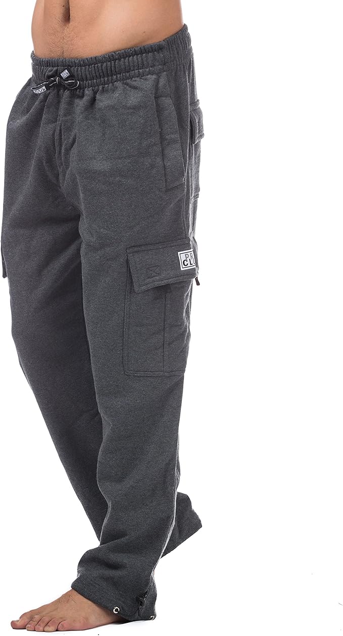 Pro Club Men's Cargo Sweatpants Cotton Casual SSK Menswear Pocket