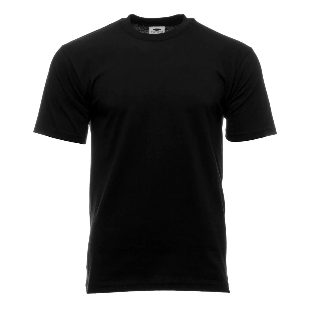 Pro Club Men's Original Heavyweight Cotton Knit Short-Sleeve Crew Neck Basic Shirt - Fitted, Non-Stretch, Durable Plain Ribbed Design, Flat-Fit Clean Look, Cold-Wash Compatible, Oversized Plus-Size Streetwear Top (Do Not Dry Clean) (Copy)