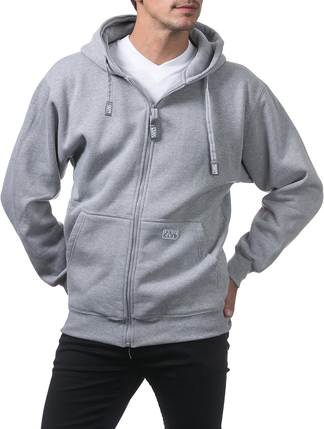 Live Pro Club Men's Hoodie with  Full Zip, Front Pockets,