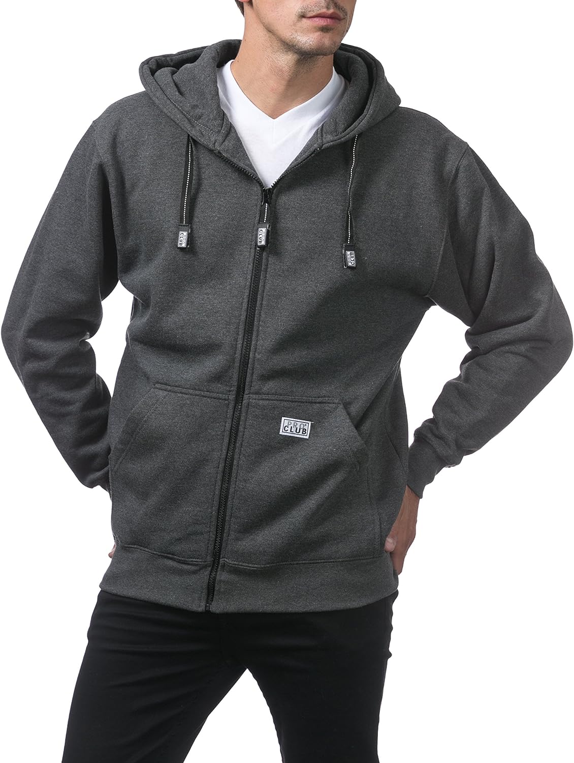 Live Pro Club Men's Hoodie with  Full Zip, Front Pockets,