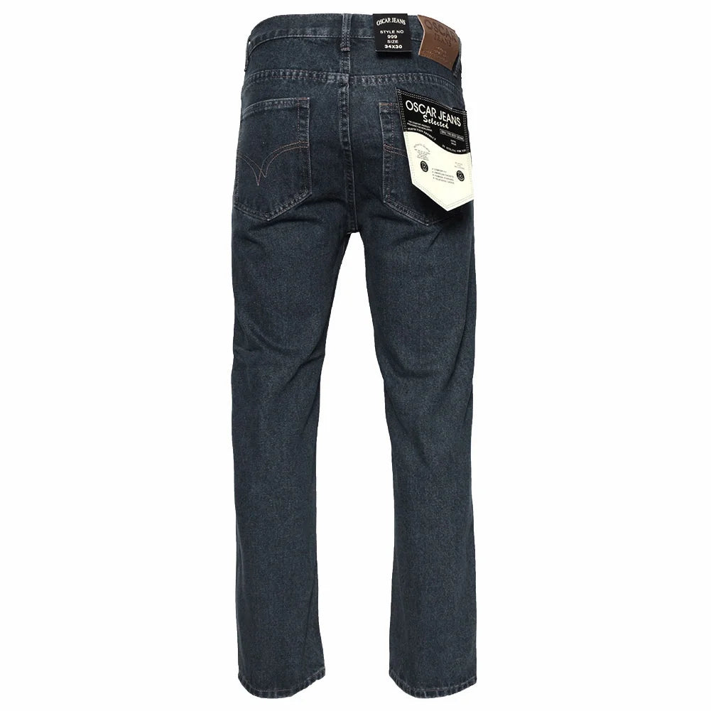 Men's Denim OSCAR Jeans Pants Premium Cotton Classic  Leg Fit CA999 Bottom Pants Regular