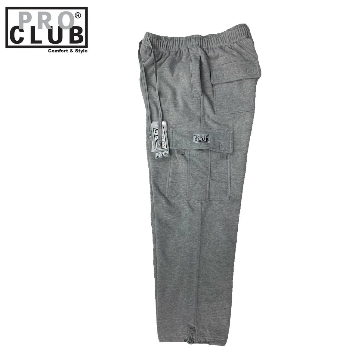 Pro Club Men's Cargo Sweatpants Cotton Casual Menswear Pocket