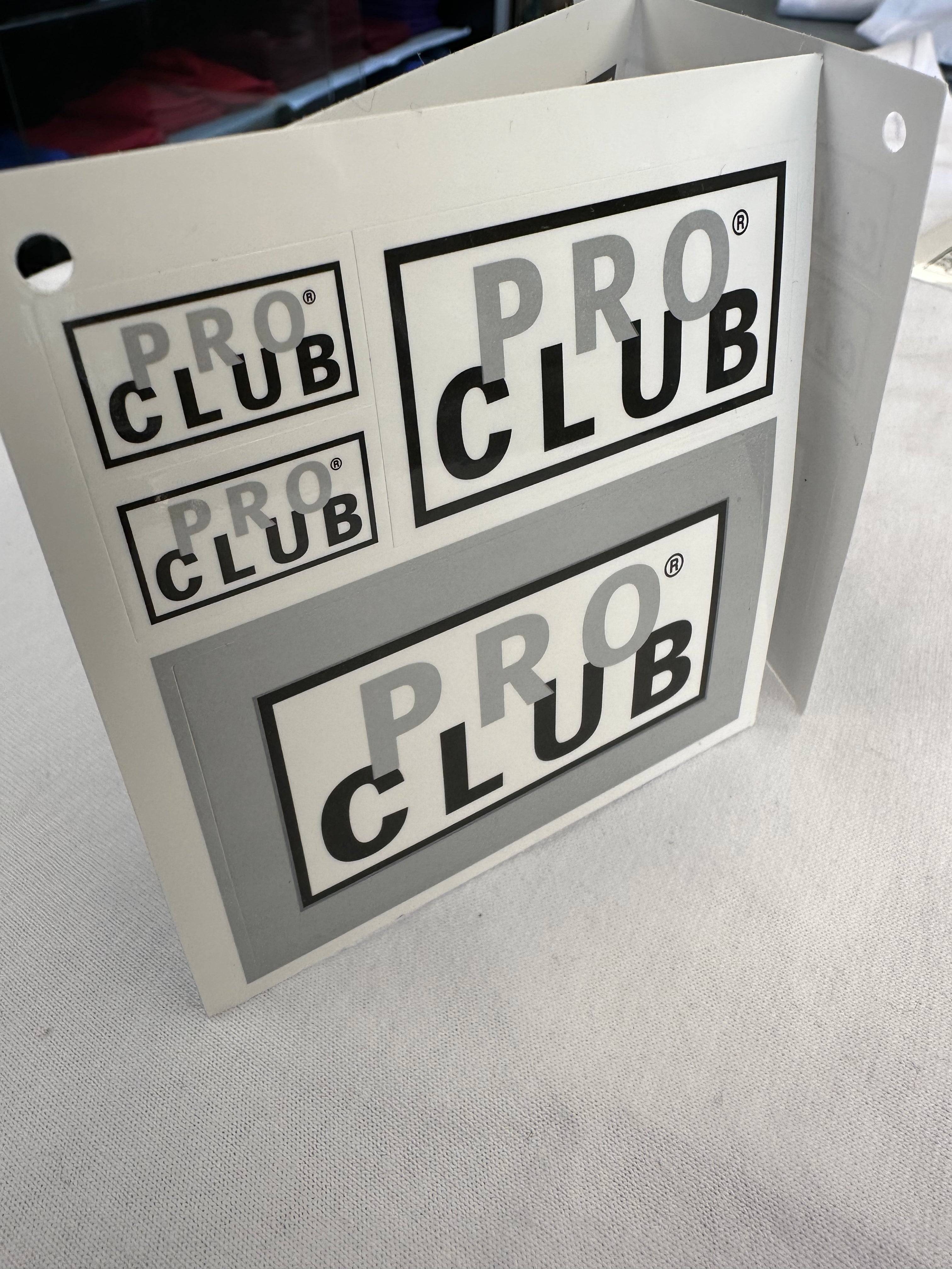 Customize Your Gear with Pro Club Stickers, Pack of 3 Different Designs