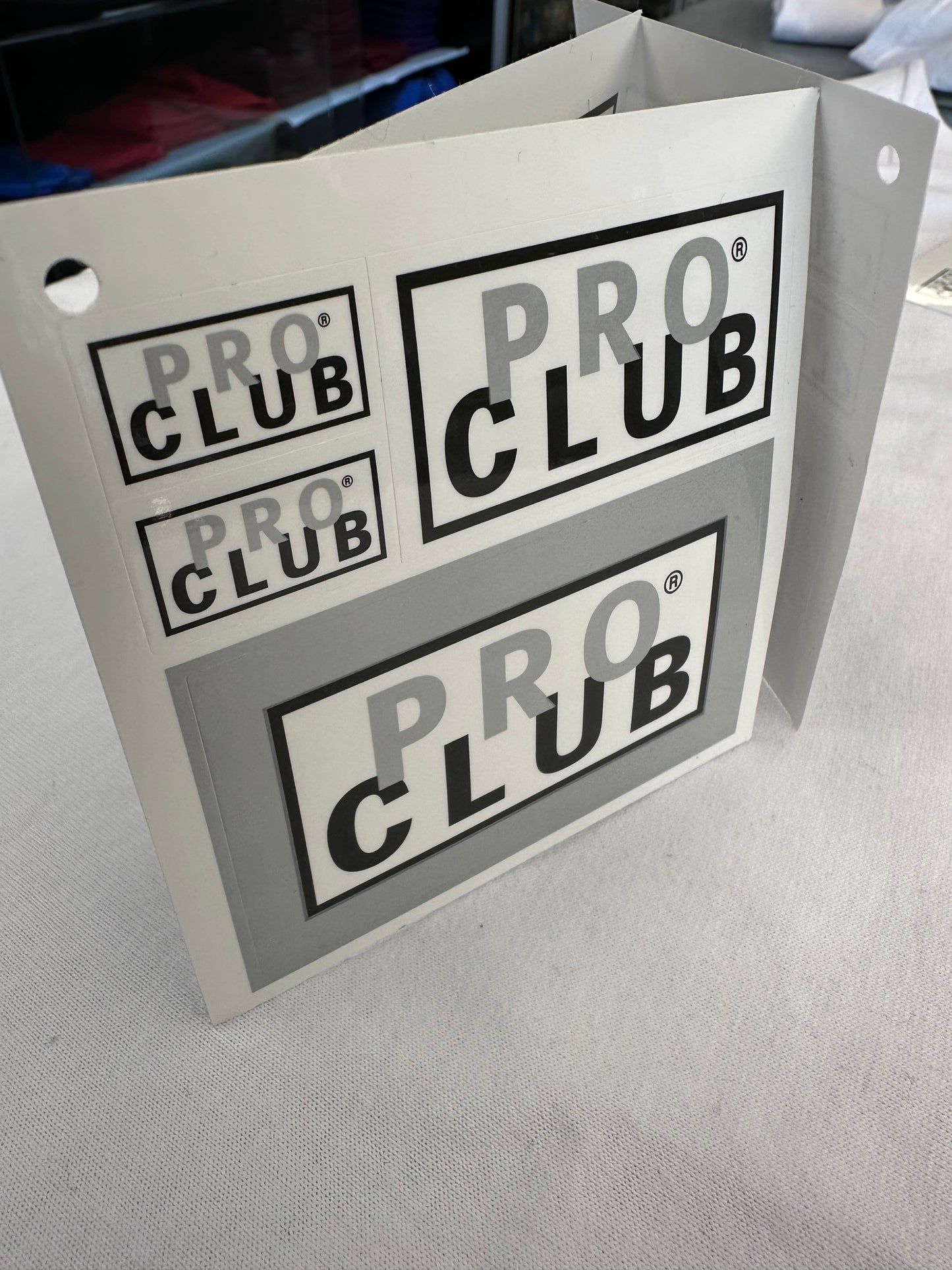 Customize Your Gear with Pro Club Stickers, Pack of 3 Different Designs