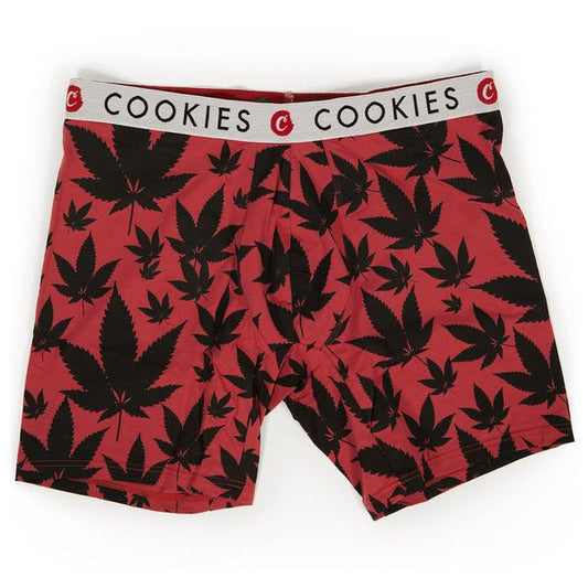 Men's Soft Cotton Boxer Briefs with Leaf Pattern, Cookies Available in Sizes S- XL - Menswear