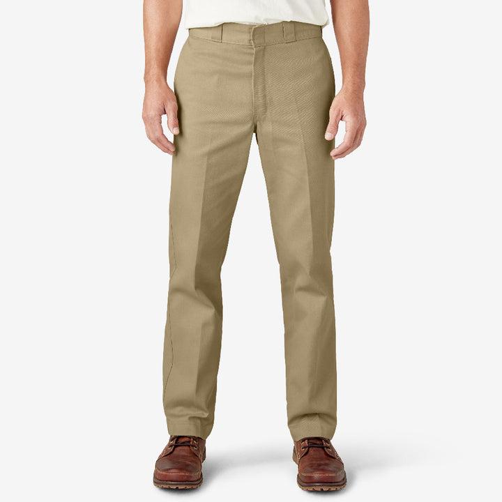 DICKIES Men's Classic Original 874 Mid-Waist Fitted Straight Polyester-Cotton Blend Work Pants - All Season Durable Bottoms with Zipper Front, Hook and Eye Closure, Reinforced Seams, Button Accent