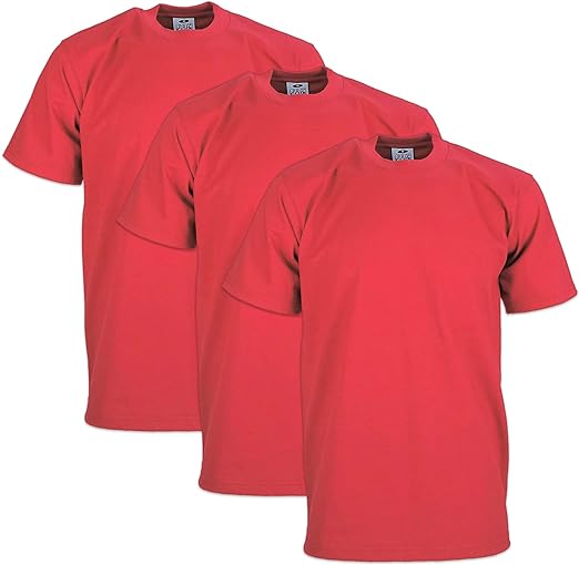 3 Pack Pro Club Men's Heavyweight Short Sleeve T-Shirt