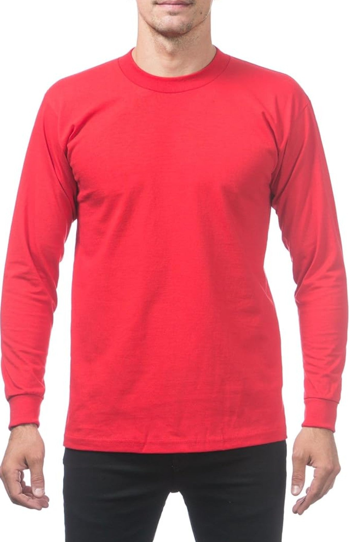 3 Pack Pro Club Men's Heavyweight Long Sleeve T-Shirt