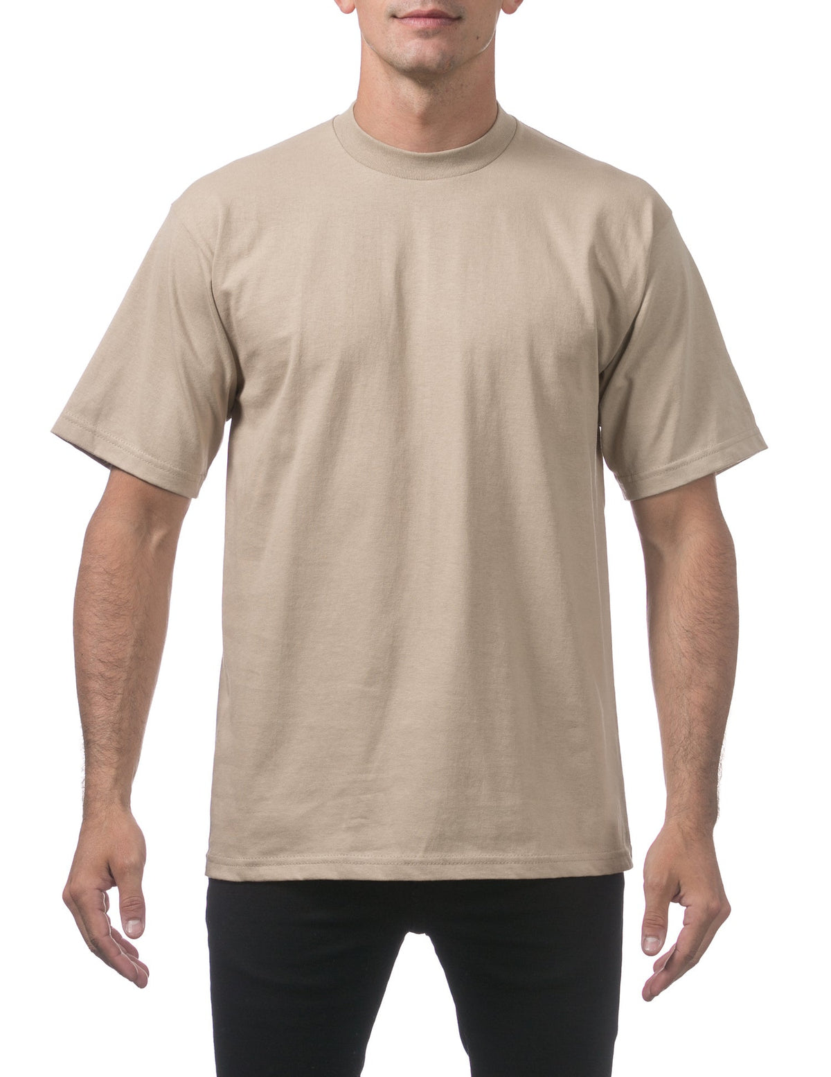 Pro Club Men's Original Heavyweight Cotton Knit Short-Sleeve Crew Neck Basic Shirt - Fitted, Non-Stretch, Durable Plain Ribbed Design, Flat-Fit Clean Look, Cold-Wash Compatible, Oversized Plus-Size Streetwear Top (Do Not Dry Clean) (Copy)
