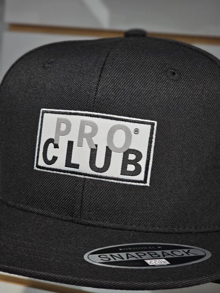 Pro Club Black Snap cap  Hat With 3D Pro Club Logo