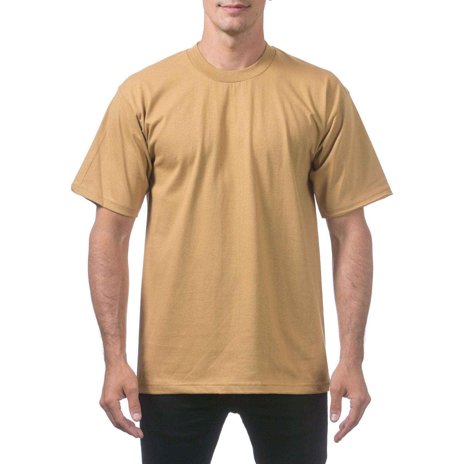 Pro Club Heavyweight Cotton T-Shirt for Men - Short Sleeve Crew Neck - Sphinx Fashion Club