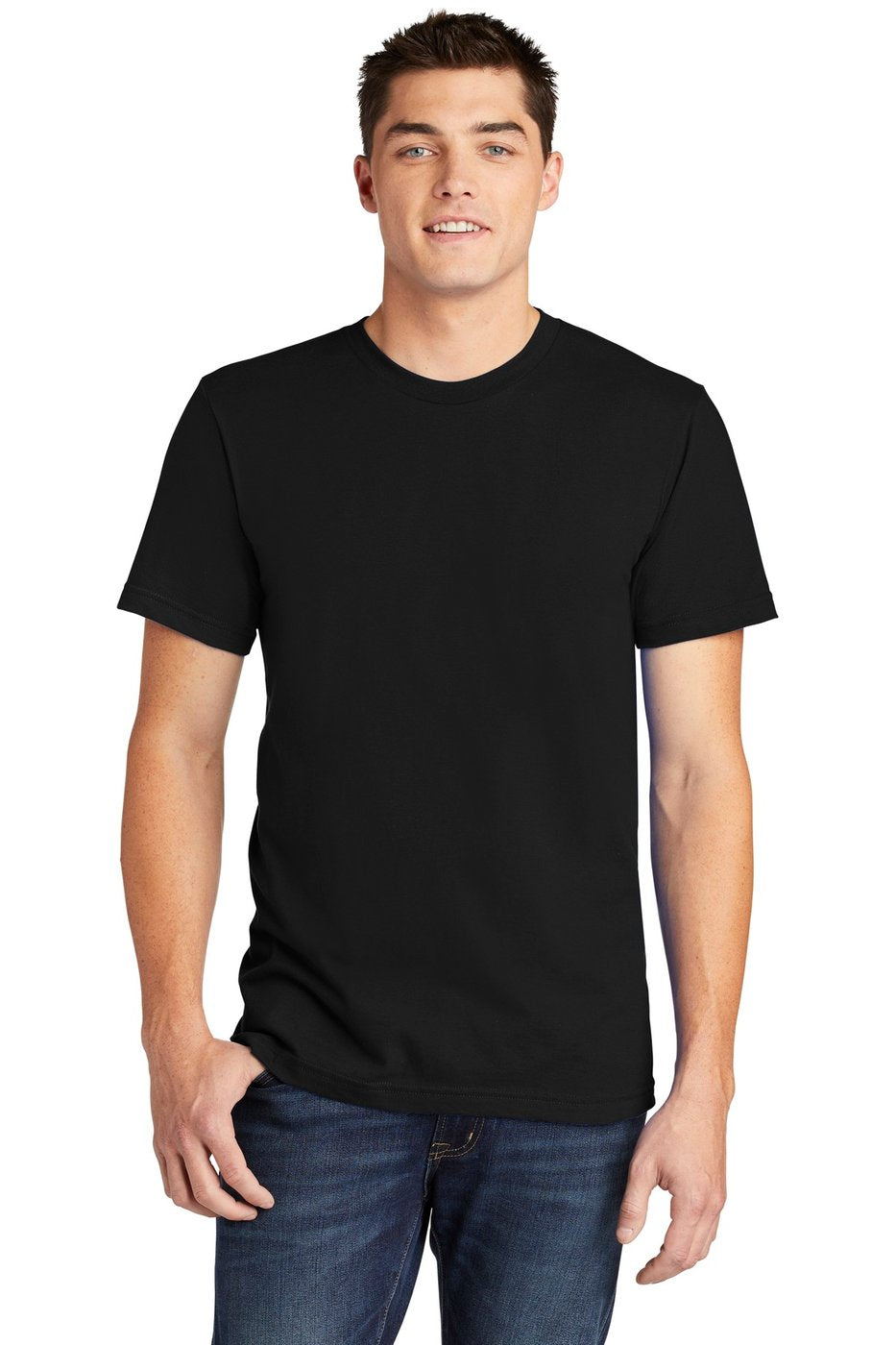 Black S&S American Apparel Unisex Fine Jersey T-Shirt