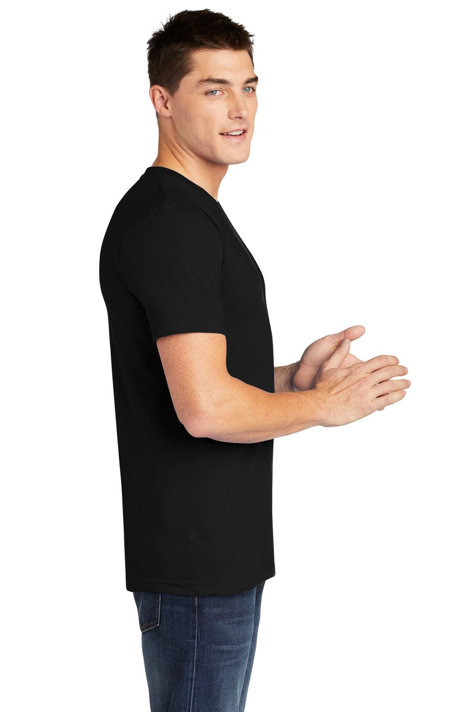 Black S&S American Apparel Unisex Fine Jersey T-Shirt