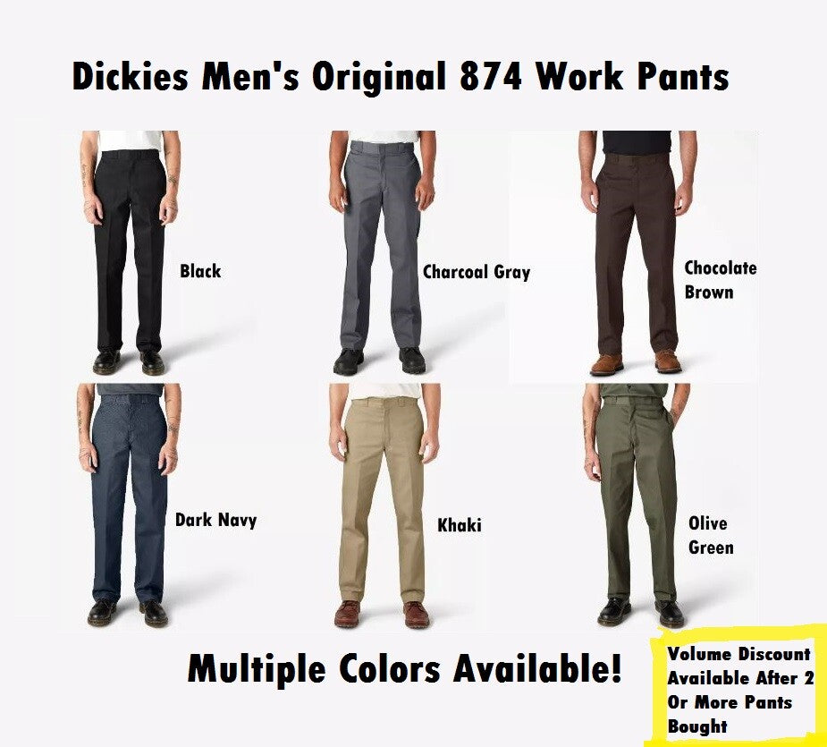Dickies Men's 85283 Loose Fit Double Knee Cell Phone Pocket Work Pants